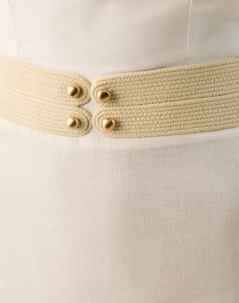 Lian Midi Dress - Off White XS