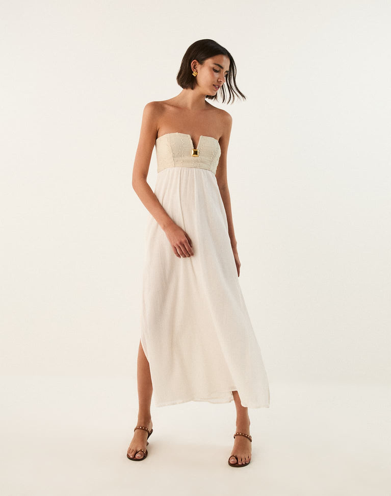 Lilia Long Dress - Natural