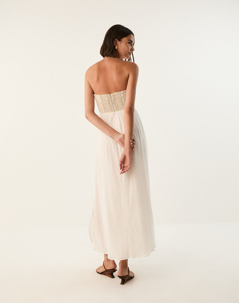 Lilia Long Dress - Natural
