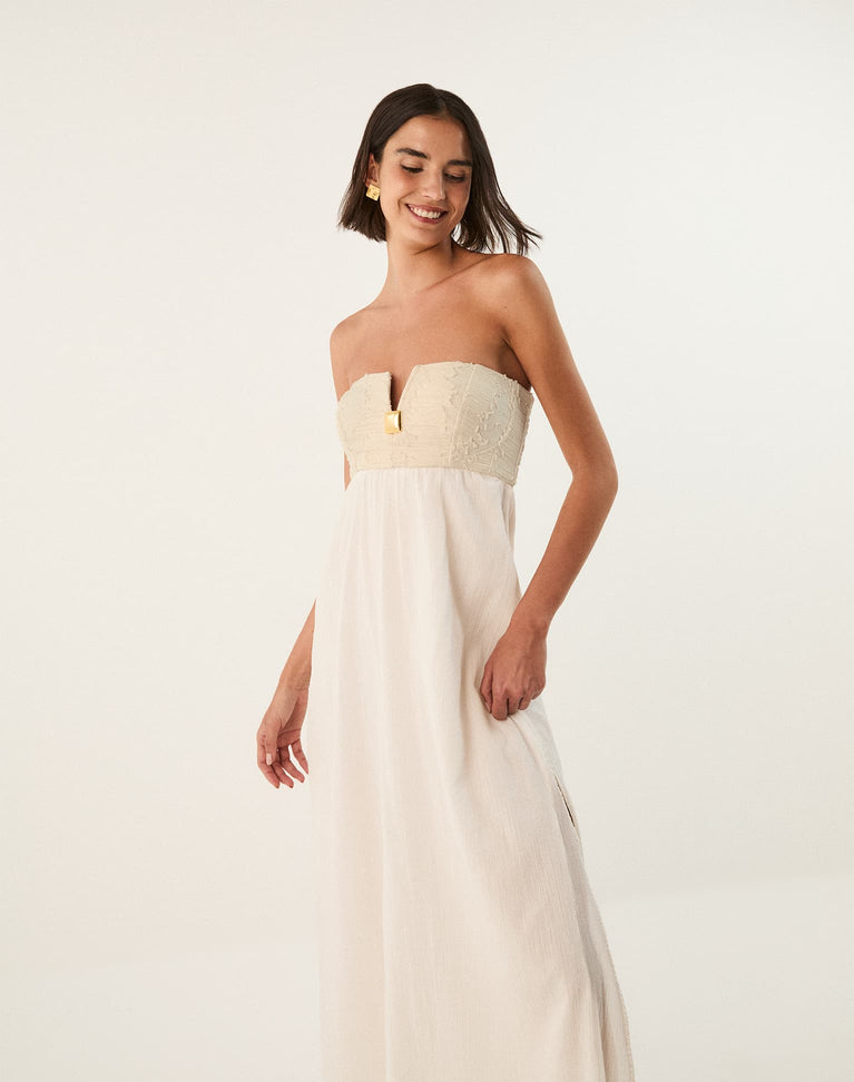 Lilia Long Dress - Natural