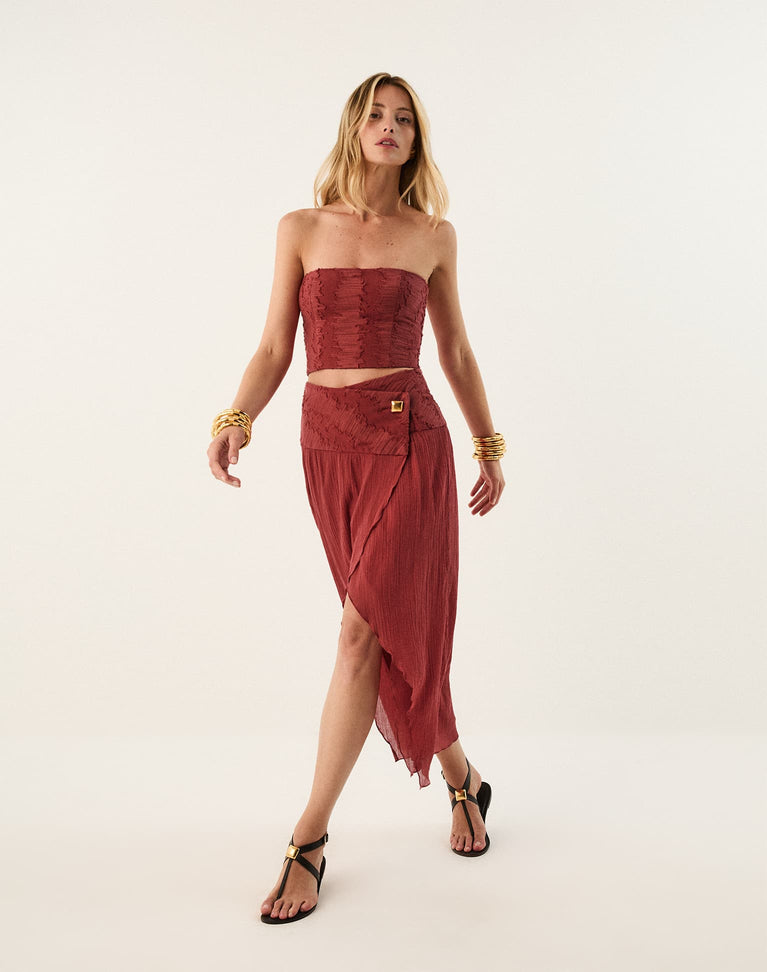 Lilia Midi Skirt - Burgeon XS