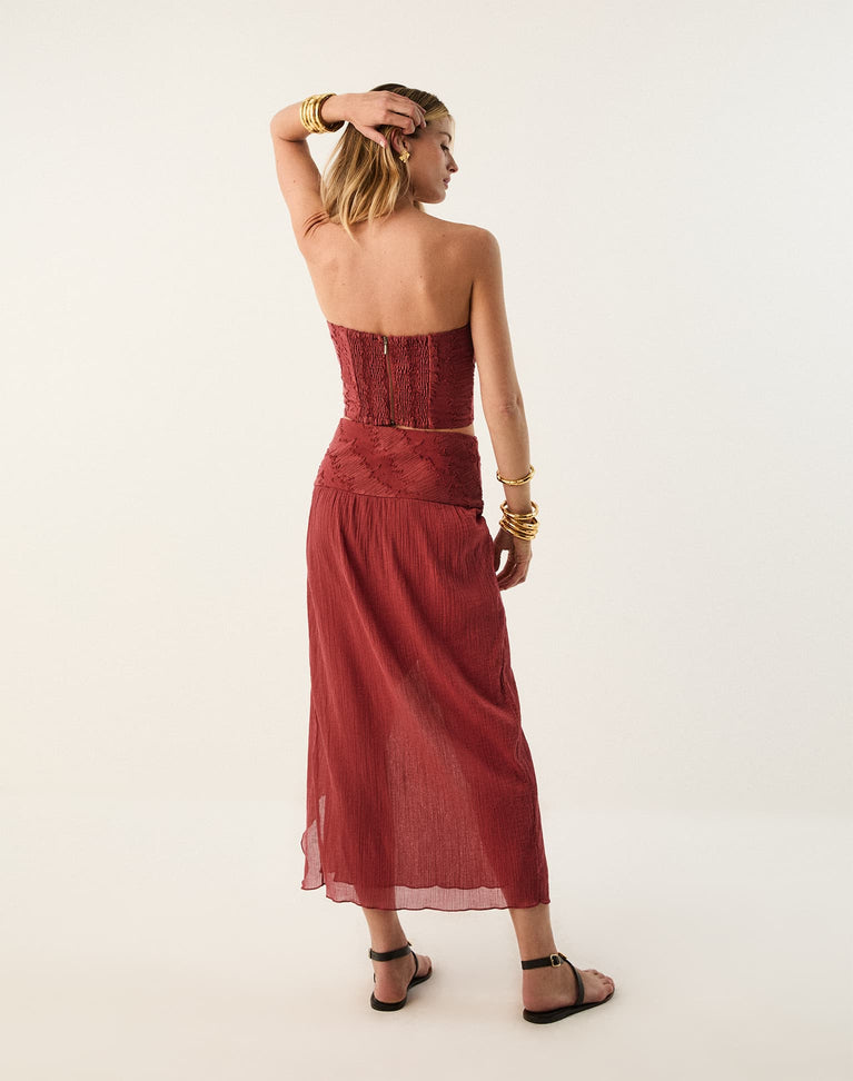 Lilia Midi Skirt - Burgeon XS
