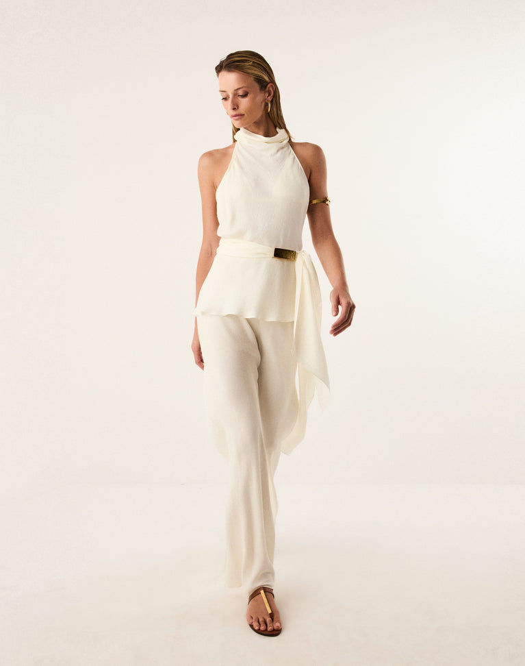 Ro Halter Top - Off White XS