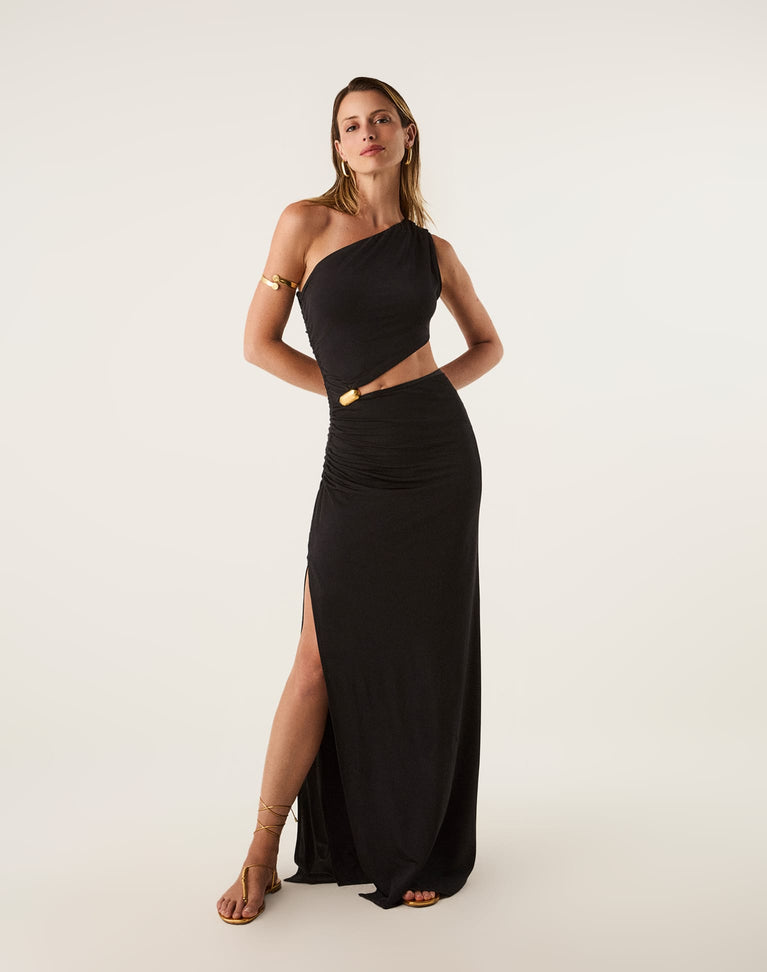 Tina Long Dress - Black XS
