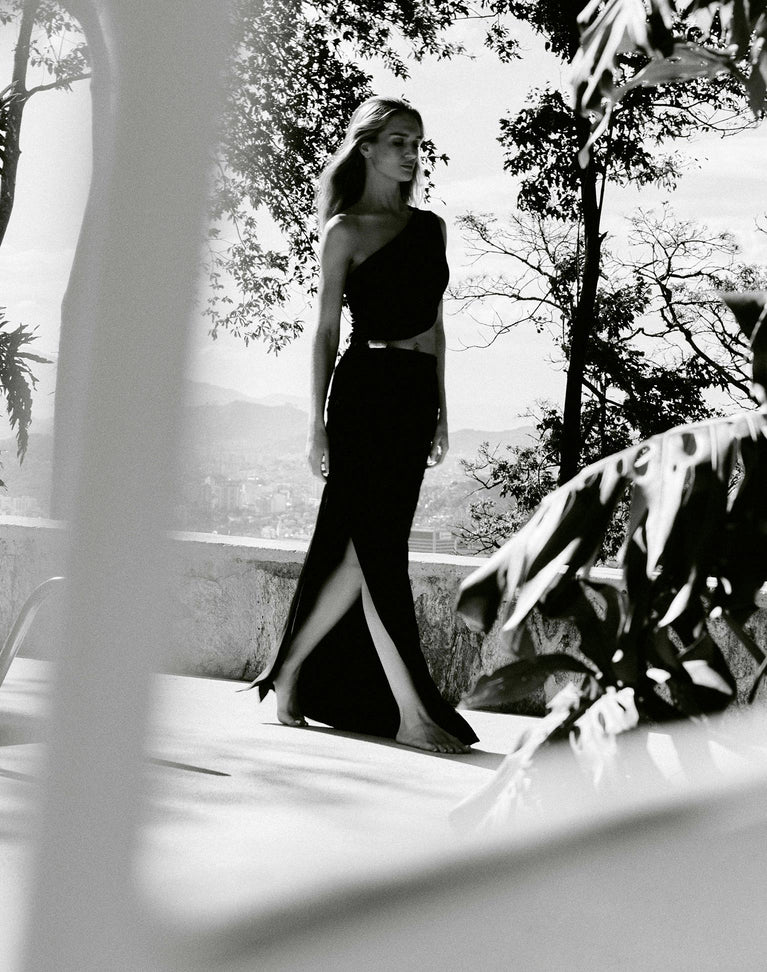 Tina Long Dress - Black XS