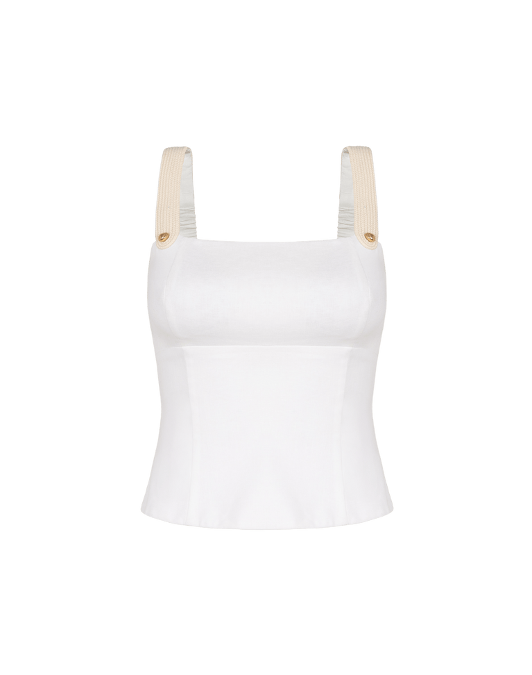 efu EATHER SLEEVELESS TOP ホワイトF Lian Top - Off White