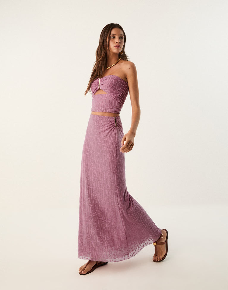 Ray Strapless Top - Floraline XS