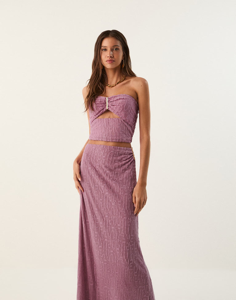 Ray Strapless Top - Floraline XS