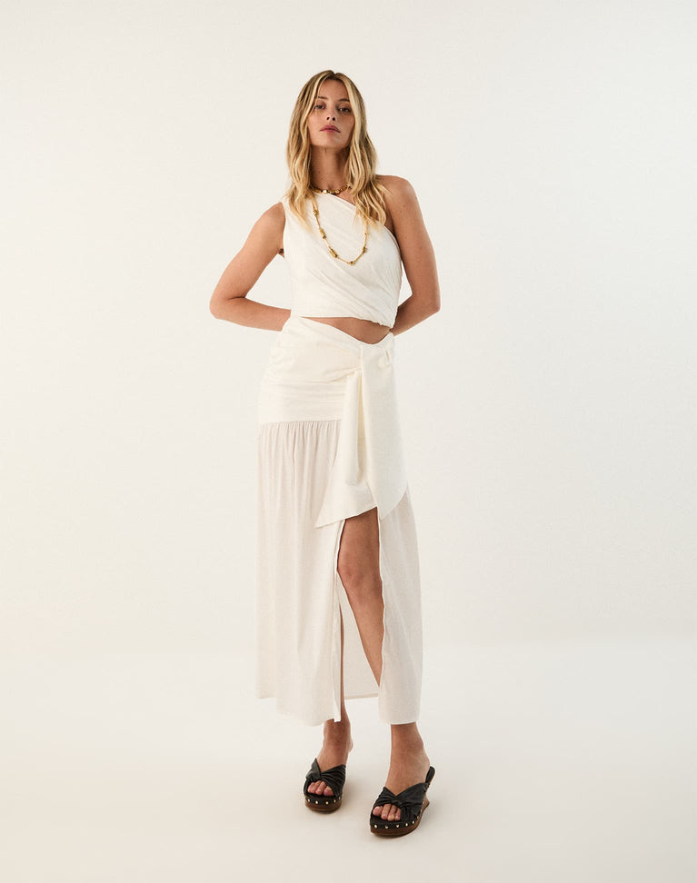 Zoe Long Skirt - Off White XS