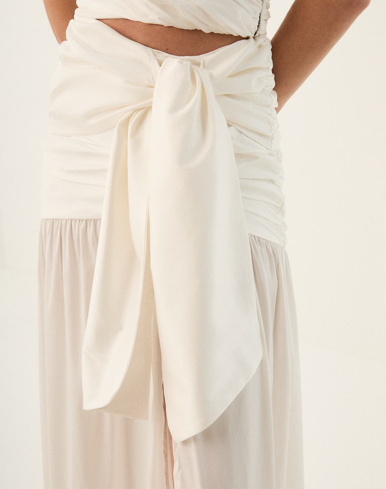 Zoe Long Skirt - Off White XS