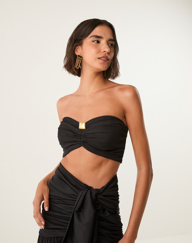 Zoey Cropped Top - Black XS