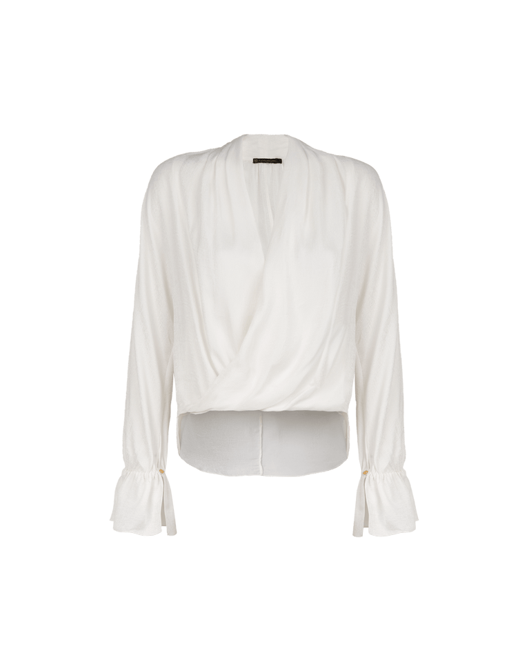 white dress blouse long sleeve Women's Vix Paula Hermanny Rosie Long Sleeve Blouse - Off White