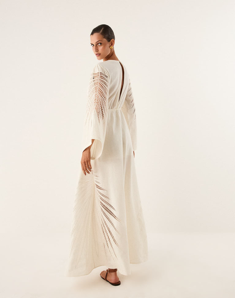Dema Long Dress - Off White XS