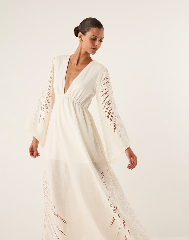 Dema Long Dress - Off White XS