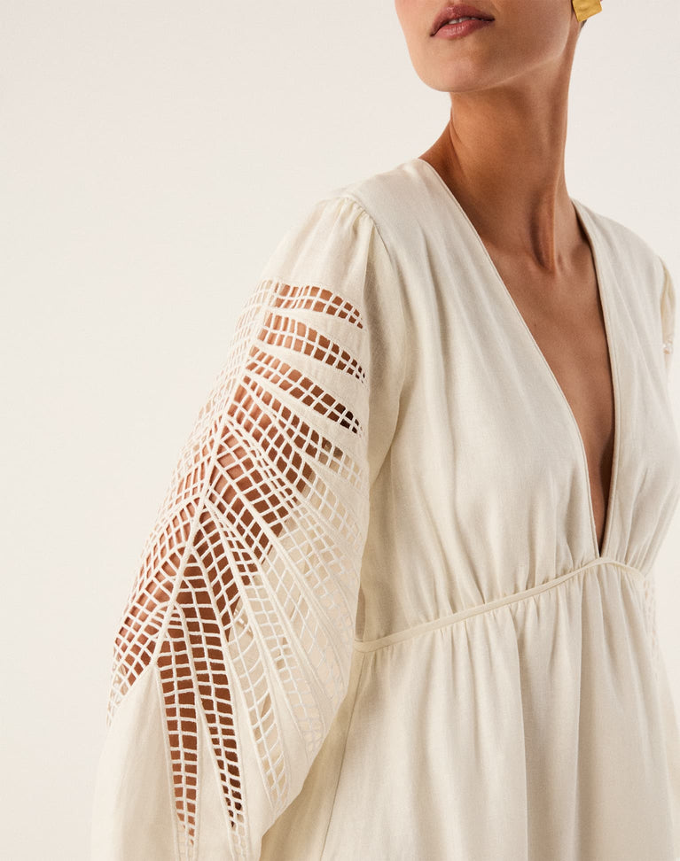 Dema Long Dress - Off White XS