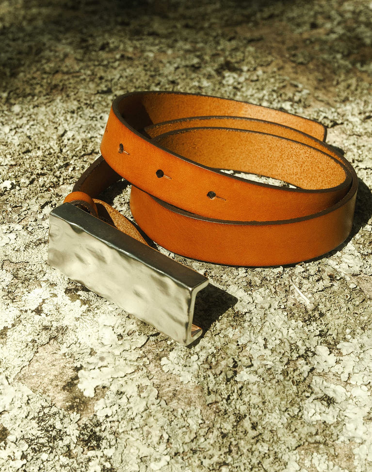 Deva Belt - Silver/Carmel XS