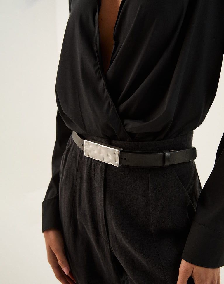 Deva Belt - Silver/Black XS