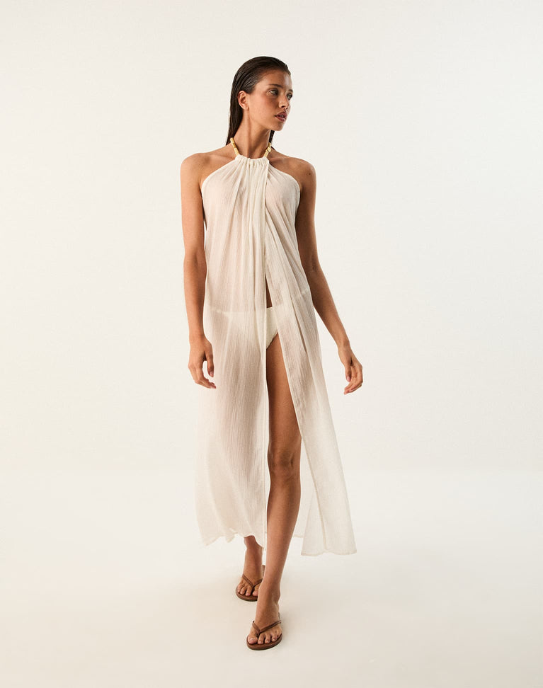 Cloe Long Cover Up - Off White XS
