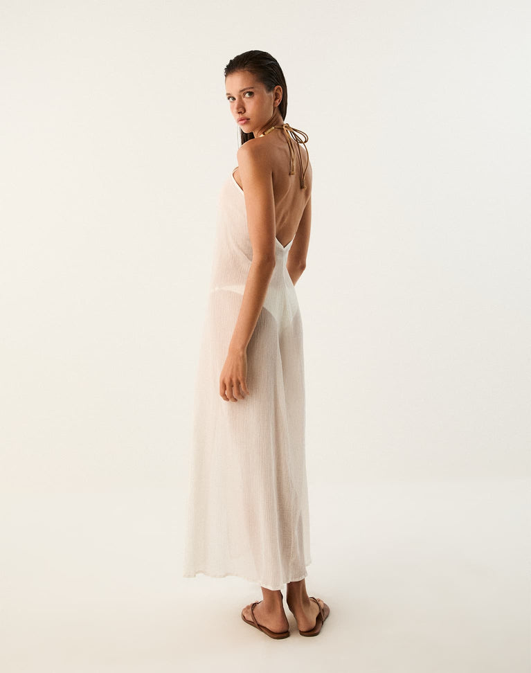 Cloe Long Cover Up - Off White XS