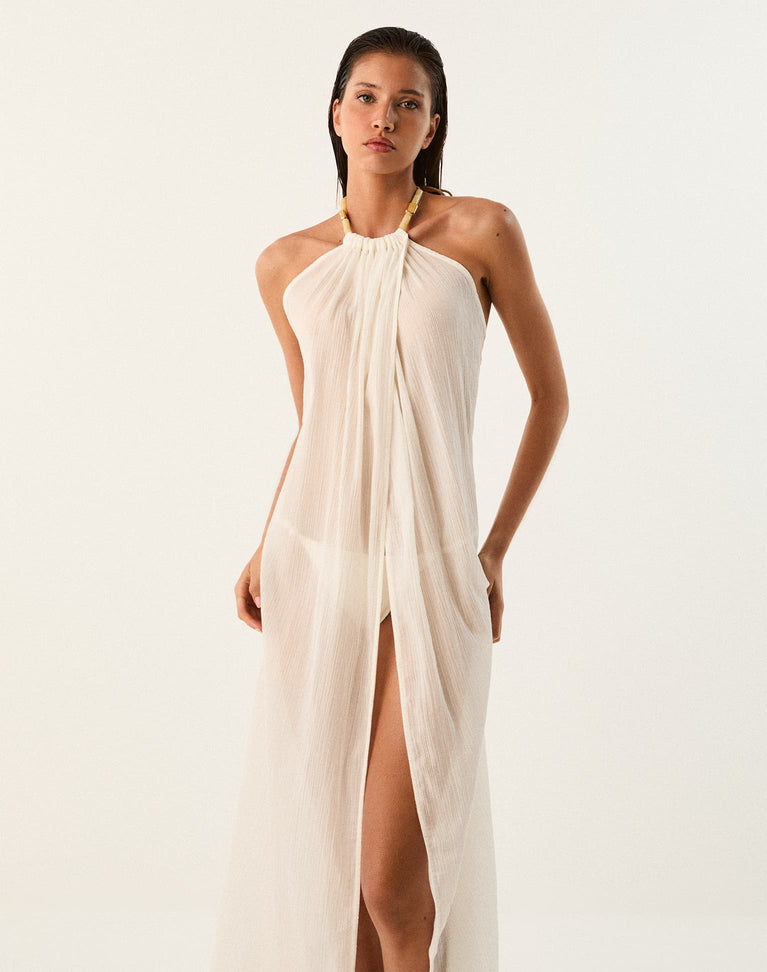 Cloe Long Cover Up - Off White XS