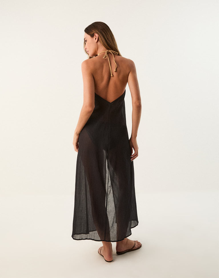 Cloe Long Cover Up - Black XS