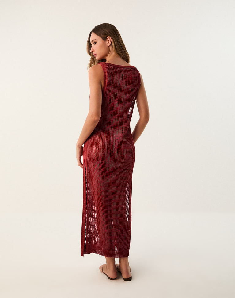 Knit Hanna Long Cover Up - Burgeon XS