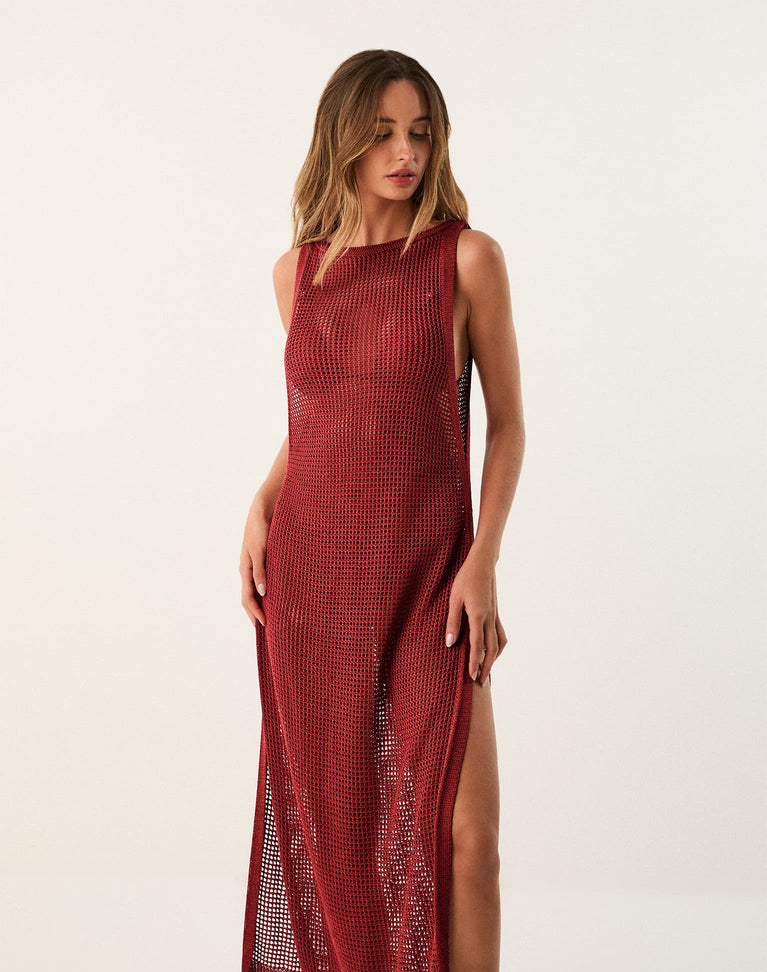 Knit Hanna Long Cover Up - Burgeon XS