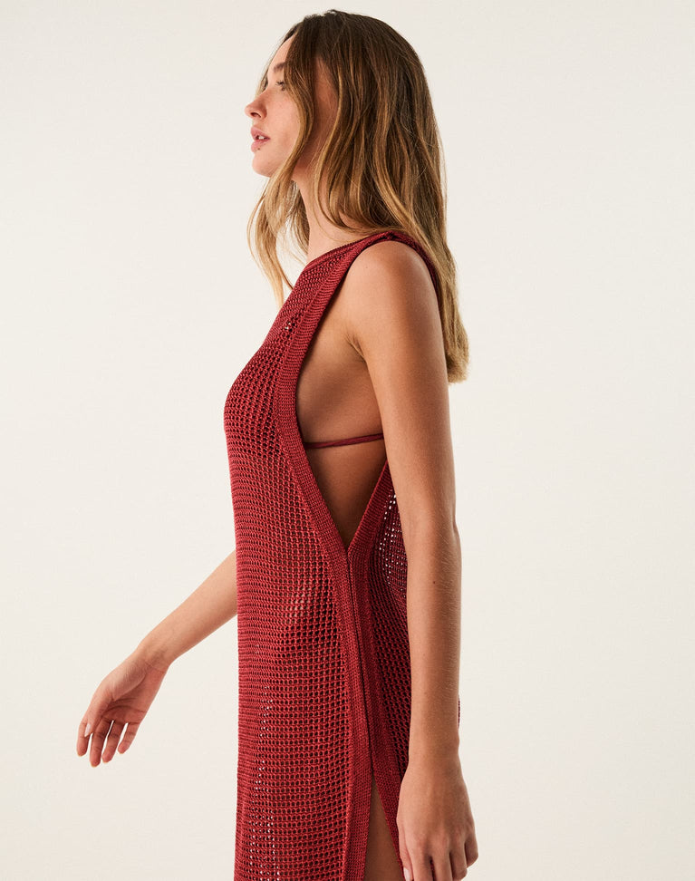 Knit Hanna Long Cover Up - Burgeon XS