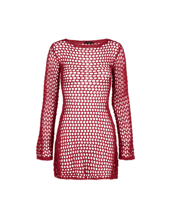 Knit Belle Short Cover Up - Burgeon