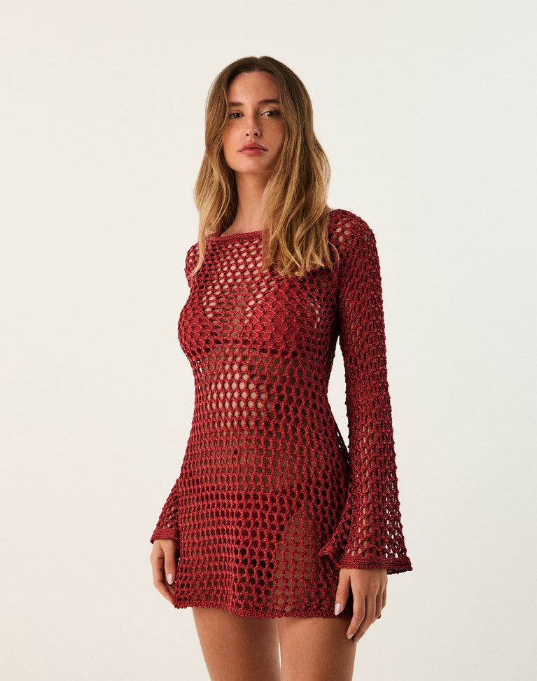 Knit Bell Short Cover Up - Burgeon XS