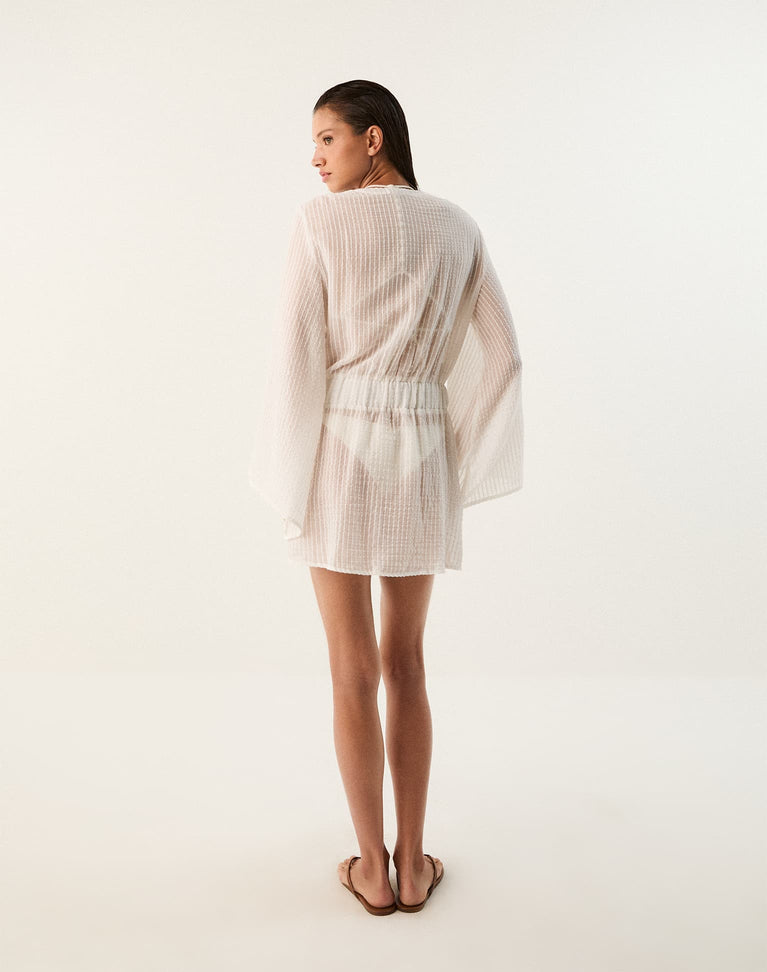 Winnie Short Cover Up - Off White XS
