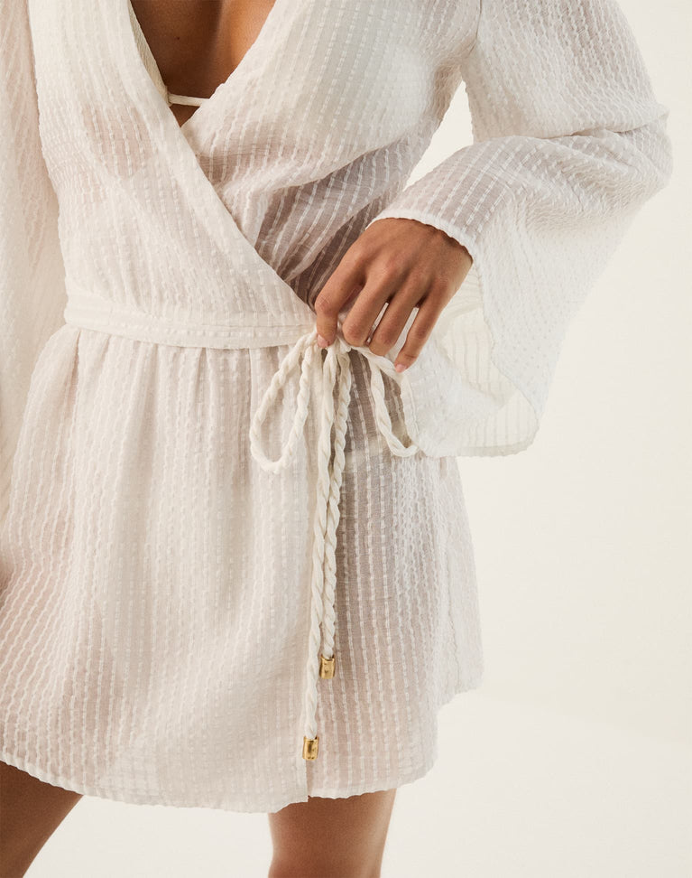 Winnie Short Cover Up - Off White XS