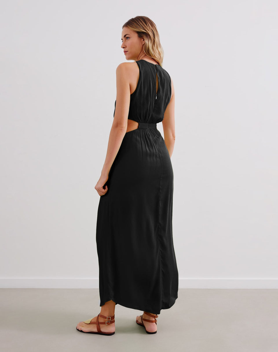 Nayara Detail Long Dress (Final Sale) - Black