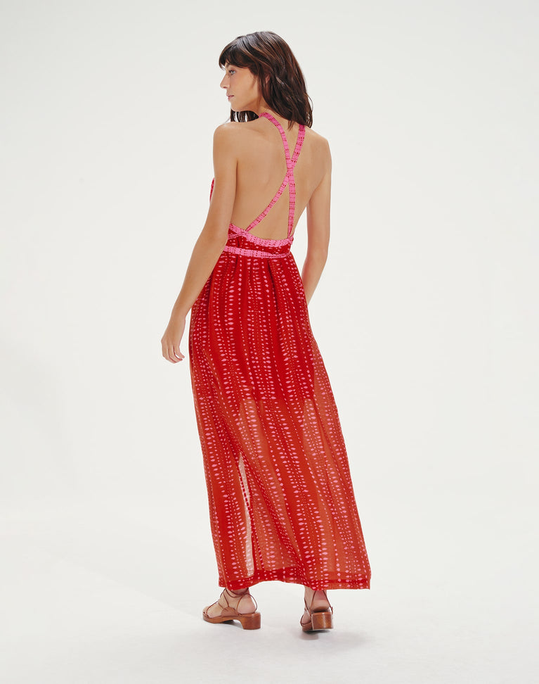 Audrey Detail Long Dress - Malika