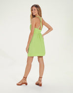 Audrey Detail Short Dress - Lime