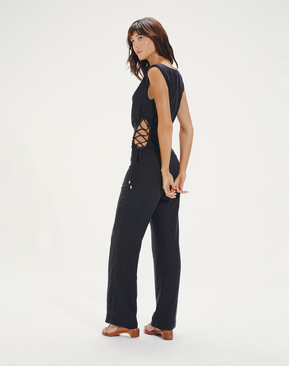 Carina Detail Jumpsuit (Final Sale) - Black