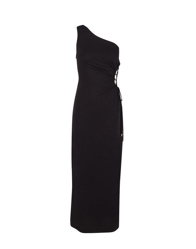 Carina Detail Long Dress - Black