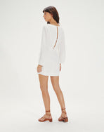 Carina Detail Short Dress - Off White