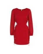 Carina Detail Short Dress - Red Pepper