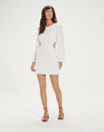 Carina Detail Short Dress - Off White