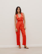 Hannah Detail Jumpsuit (exchange only) - Tomato