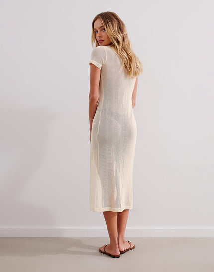 Hannah Midi Cover Up - Off White