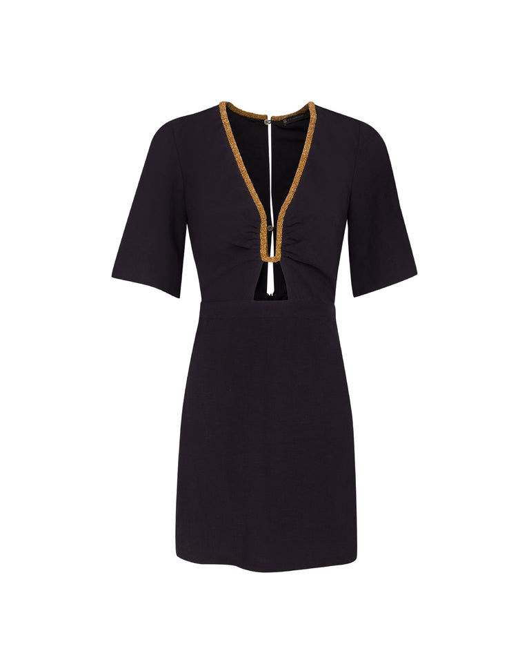 Iara Detail Short Dress (exchange only) - Black
