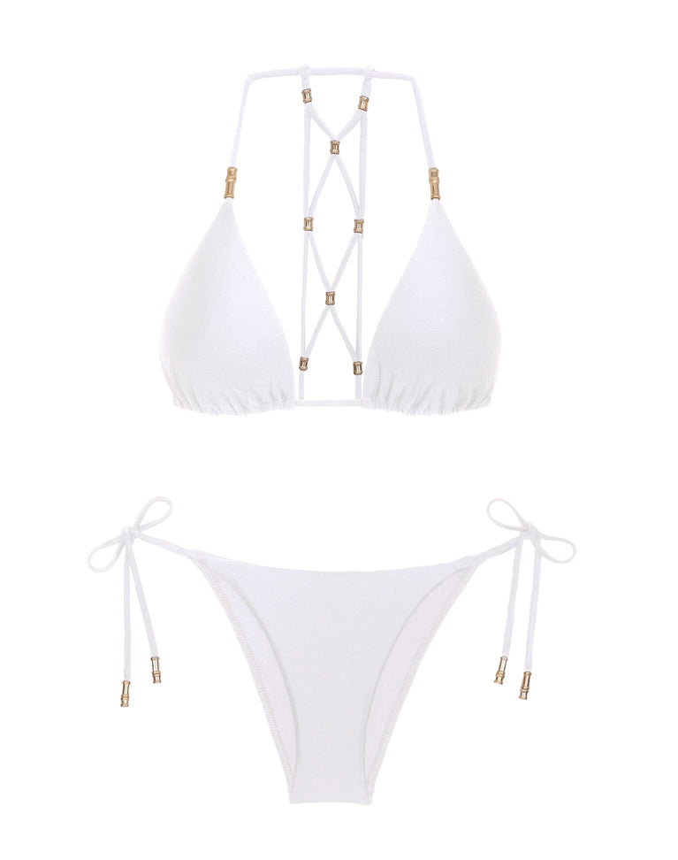 Lucy Triangle Top - White Swim - Bikini Tops CLS 