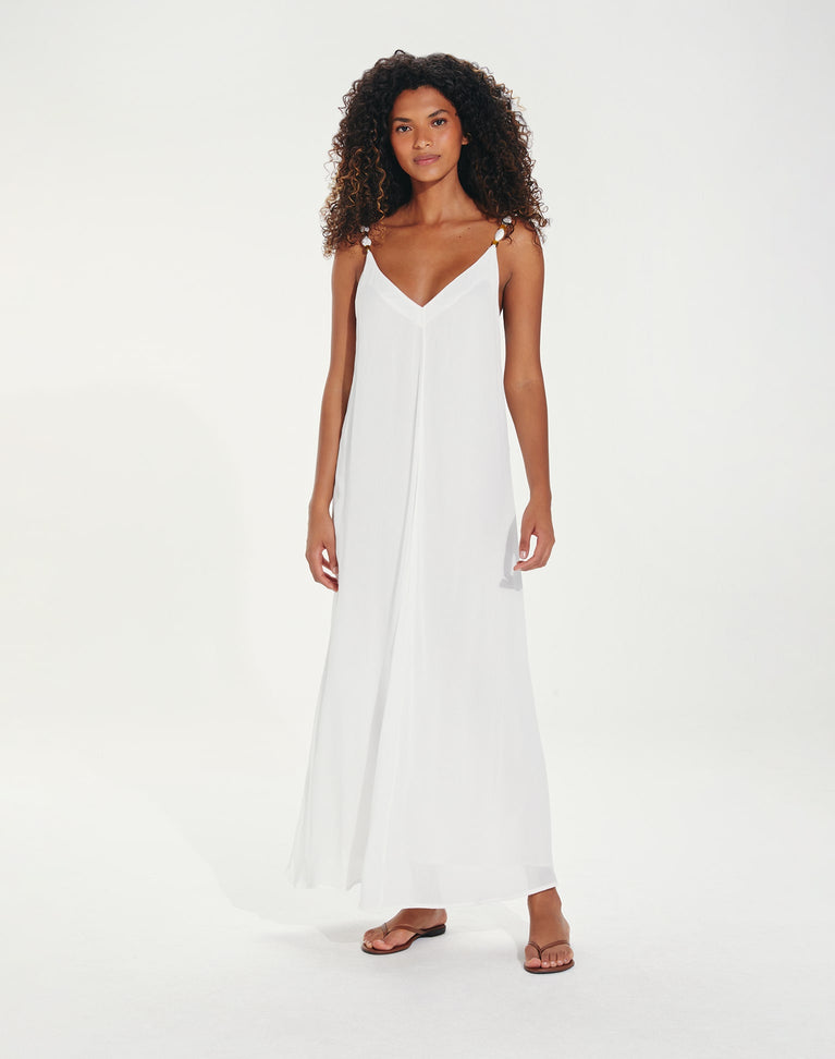 Lilly Detail Long Cover Up - Off White