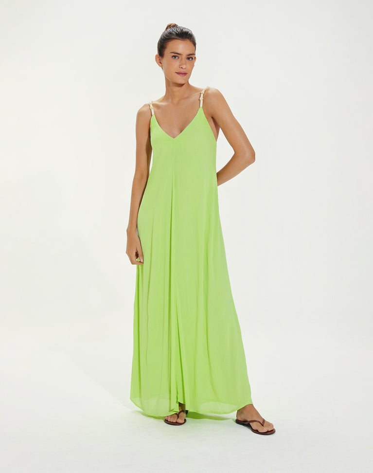 Lilly Detail Long Cover Up - Lime
