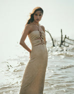 Luana Detail Long Dress - Matcha