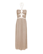 Luana Detail Long Dress - Matcha