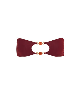 Martha Bandeau Top (exchange only) - Cranberry