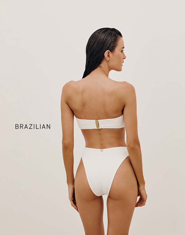 Firenze Martha Bandeau Top - White | Neckholder-Bikinis